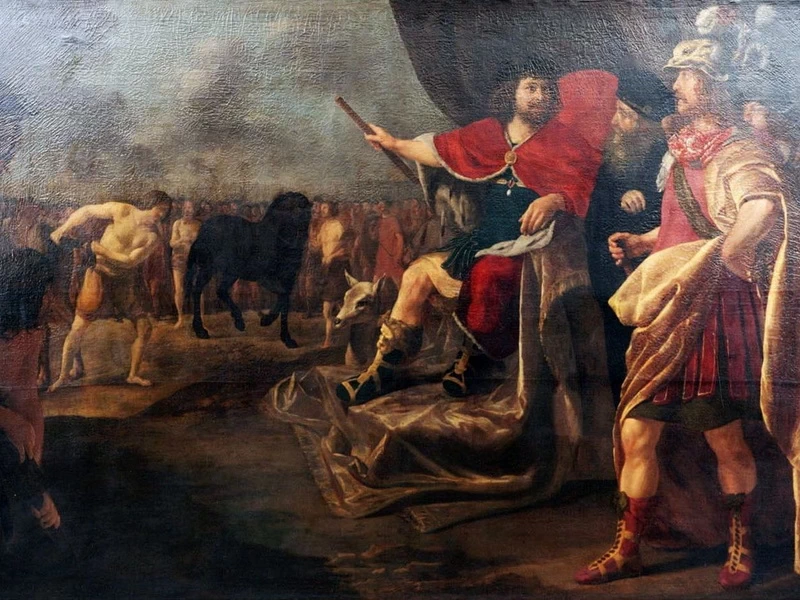 1604-Gerard van Kuijl - Quinto Sertorio e la coda di cavallo, allegoria del buon governo - Municipio di Gorinchem, 1638
